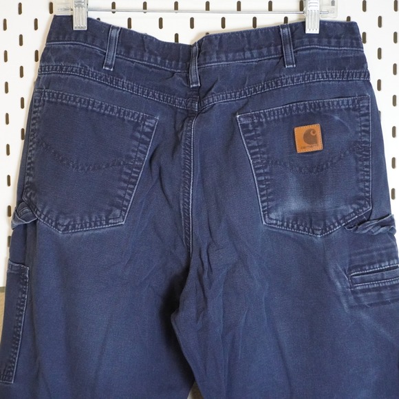 Carhartt Men's Loose Fit Dark Wash Carpenter Jeans 34x30 RN 14806 - Picture 8 of 8